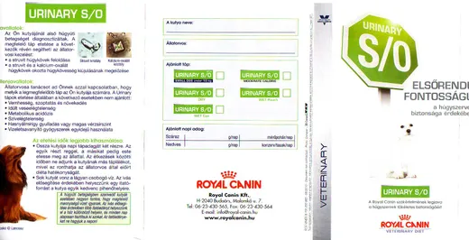 Royal Canin Urinary (kutya) – termékismertető, 1. oldal
