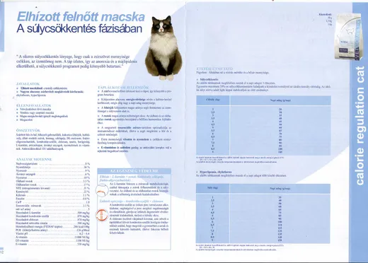 Virbac Vet Complex calorie regulation cat (macska) – termékismertető, 1. oldal